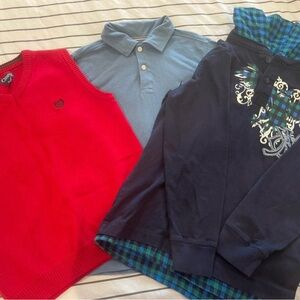 Chaps Boys Sweater
Vest&canyon River Blues
Shirt, Nautica chirt S-10/12